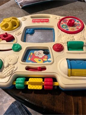Fisher-Price Cream, Red, Yellow, Green, Blue Interactive Activity Panel Toy